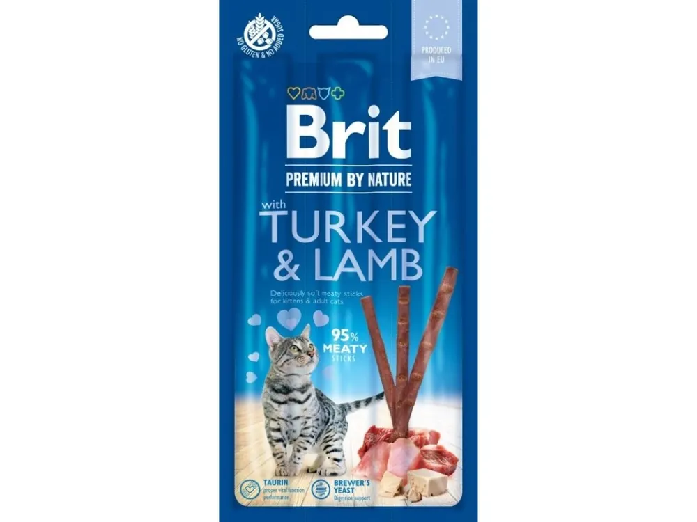 Voordeelprijs Brit Premium Cat by Nature Sticks Turkey&Lamb(3pcs)