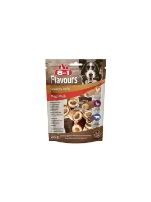 Pochoutka 8in1 Flavours Crunchy Rolls 200g MEGA PACK Bestel Nu