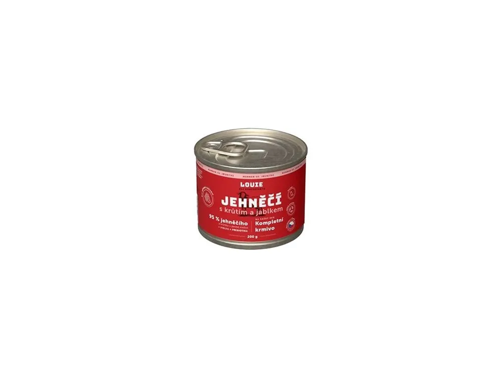 Louie Dog konz. Jehněčí s krůtím,jablk.prebiotiky 200g Betrouwbaar