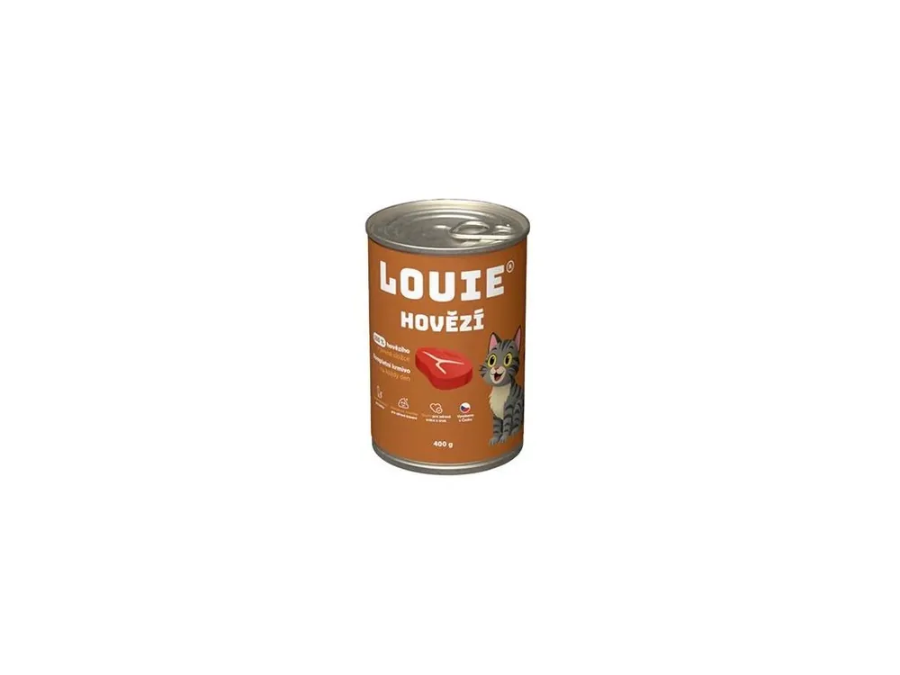 Actieprijs Louie Cat konz. Hovězí s prebiotiky 400g