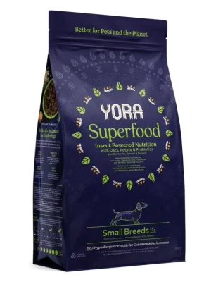 Goedkoop YORA granule z hmyzu Superfood Adult Small Breeds 3kg (2x1,5kg)