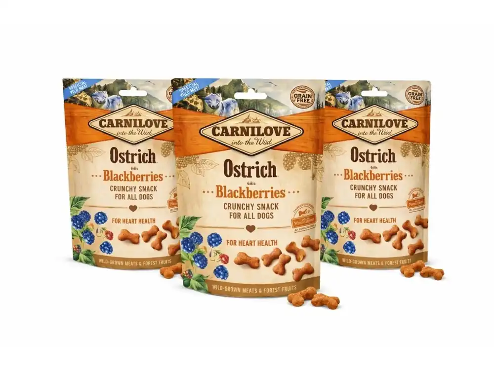 Bestel Nu 3x Carnilove Dog Crunchy Snack Ostrich&Blackberries 200g