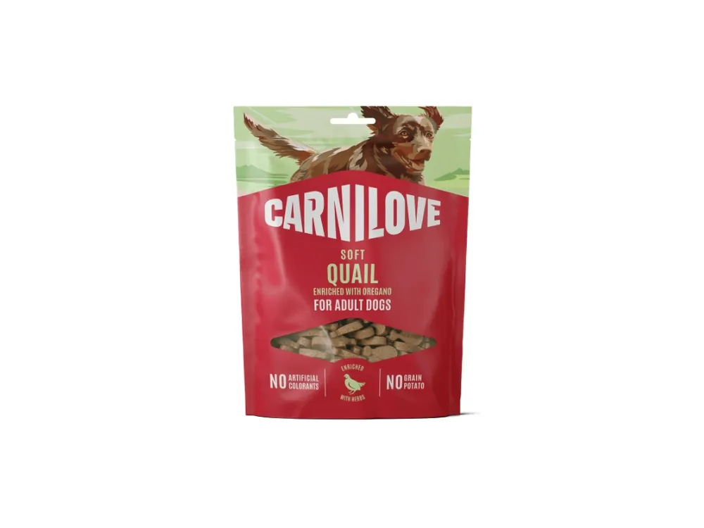 Hete Deal Carnilove Dog Semi Moist Snack Quail&Oregano 200g