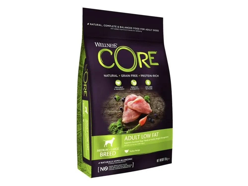Wellness Dog Low Fat Adult Medium&Large kruta 10kg + svítící obojek Veilige Betaling