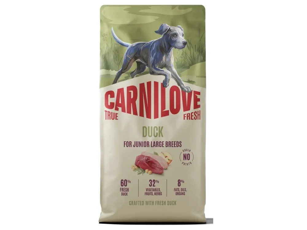 Flitsaanbieding Carnilove TRUE FRESH Duck Dry food for Junior Large Breeds 1,5kg