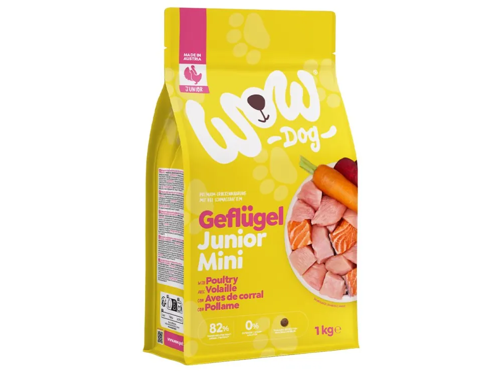 Merkproduct WOW Dog granule Drůbeží Junior 1kg Mini
