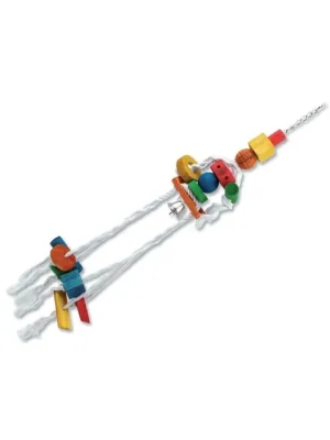 Merkproduct Hračka BIRD JEWEL Medůza závěsná dřevo - provaz 70 cm