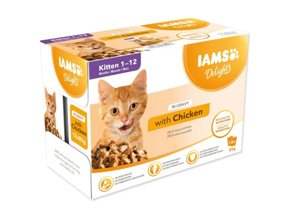 IAMS kapsička kitten delights chicken in gravy multipack 1020 g Snelle Levering