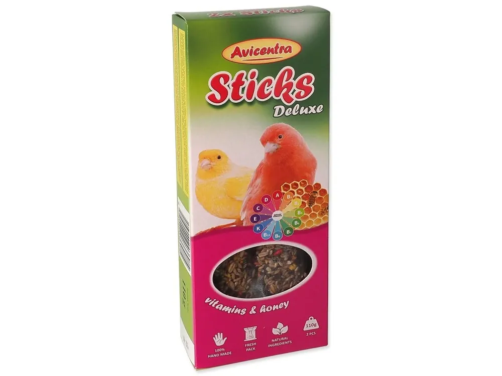Snelle Levering Tyčinky AVICENTRA vitamínovo - medové pro kanáry 2 ks