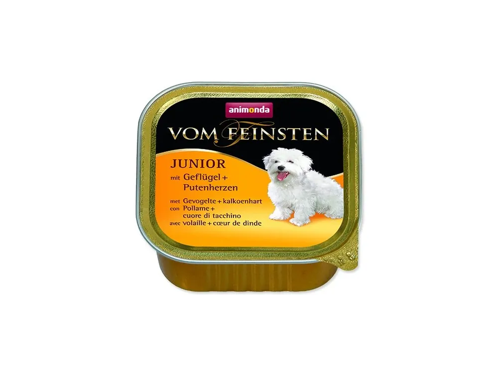Paštika ANIMONDA Vom Feinsten Junior drůbeží + krůtí srdce 150g Express Levering