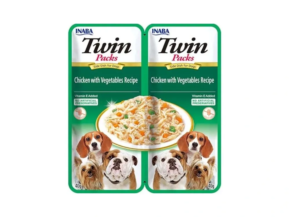 Inaba Twin Packs dog kuře a zelenina 80g Direct Verzonden