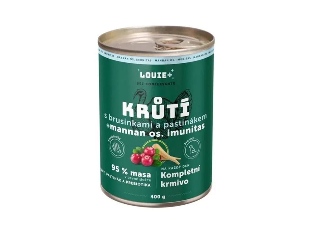 Louie pro psy krůtí, brusinky,prebiotika 400g Goedkoop