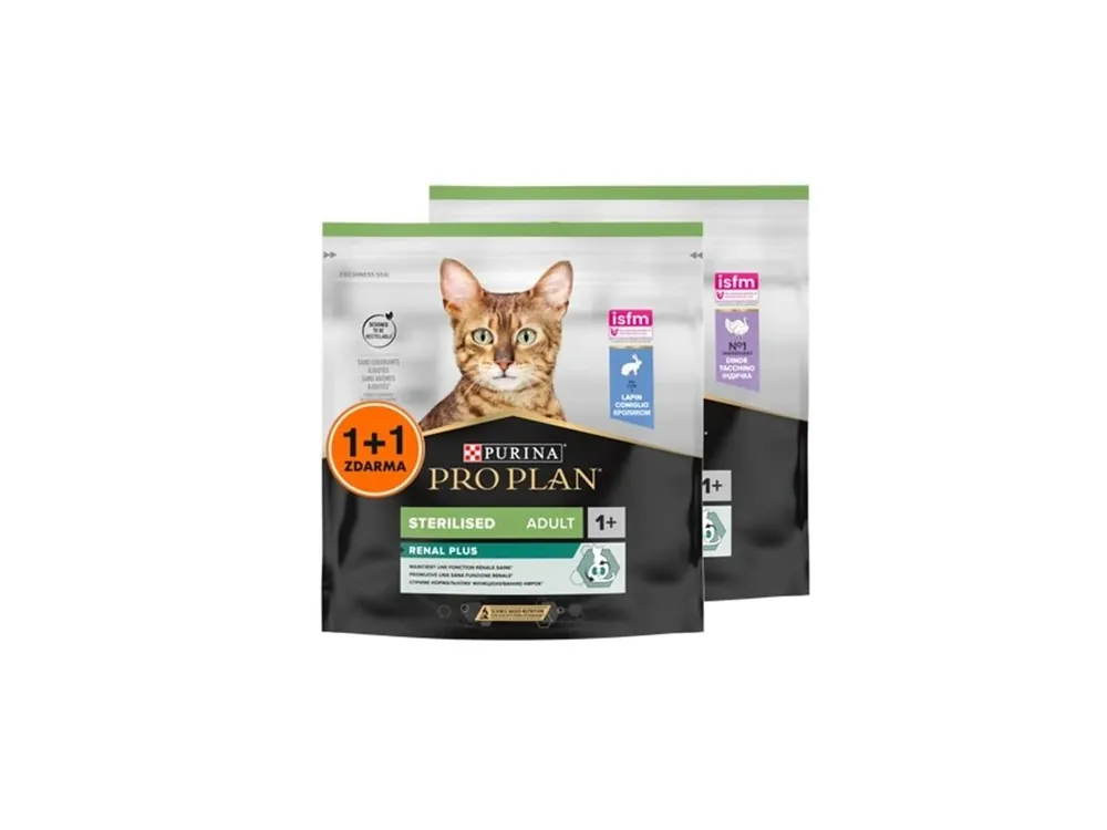 Purina Pro Plan Sterilised 400 g krůtí + 400 g králík zdarma Alleen Vandaag
