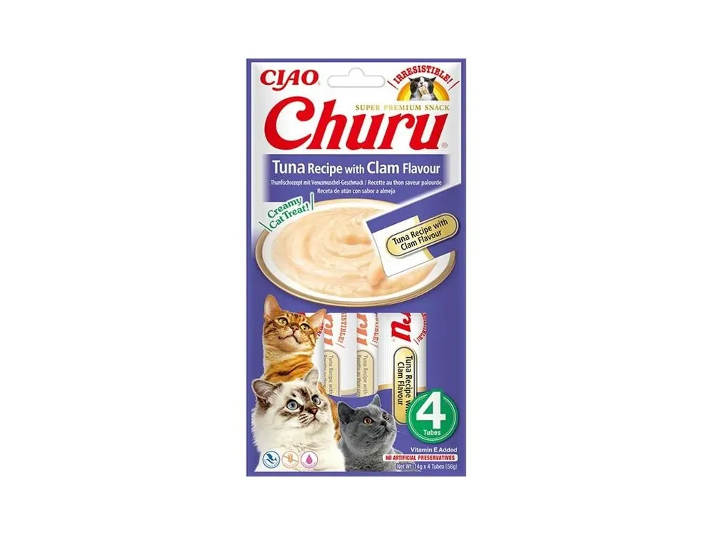 Inaba Churu cat snack tuňák s příchutí škeble 4x 14g Must-Have