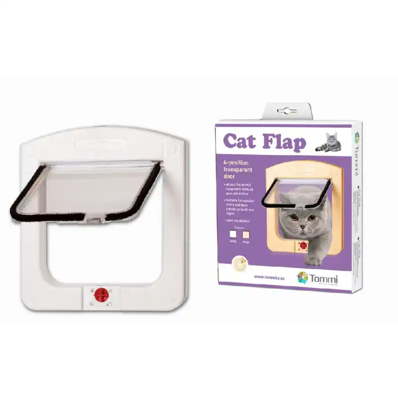 Beperkte Voorraad Cats Flaps - dvířka pro kočky, bílá