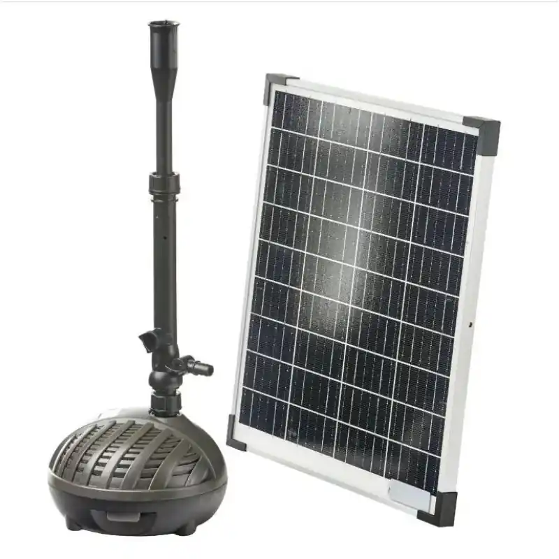Hybridní solární fontána Heissner 1000 l/h Baterie + Síť Naše Jezírka Actieprijs