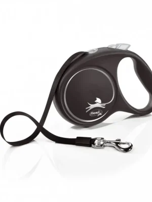 Vodítko FLEXI Black Design L pásek 5m/50 kg stříbrné Dagaanbieding
