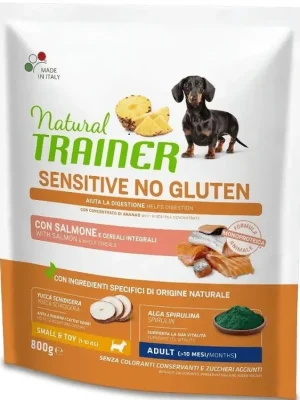 Bestseller TRAINER Natural Sensitive No Gluten Mini Adult losos 800g