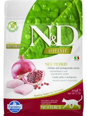Alleen Vandaag N&D PRIME CAT Neutered Chicken & Pomegranate 300g