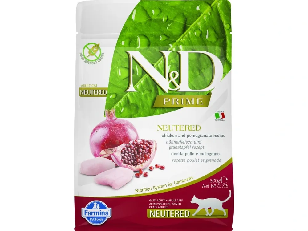 Alleen Vandaag N&D PRIME CAT Neutered Chicken & Pomegranate 300g
