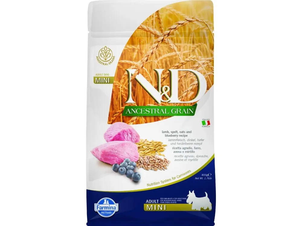 N&D LG DOG Adult Mini Lamb & Blueberry 800g Favoriet
