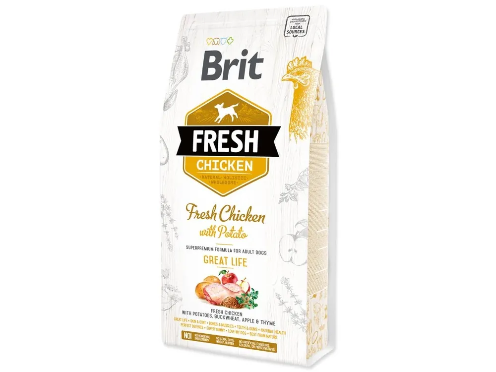 Flitsaanbieding Brit Fresh Chicken with Potato Adult 2,5kg