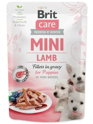 Korting Brit Care Dog Mini Puppy Lamb fillets in gravy 85g