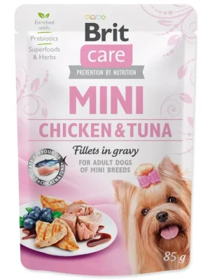 Beste Prijs Brit Care Dog Mini Chicken & Tuna fillets in gravy 85g