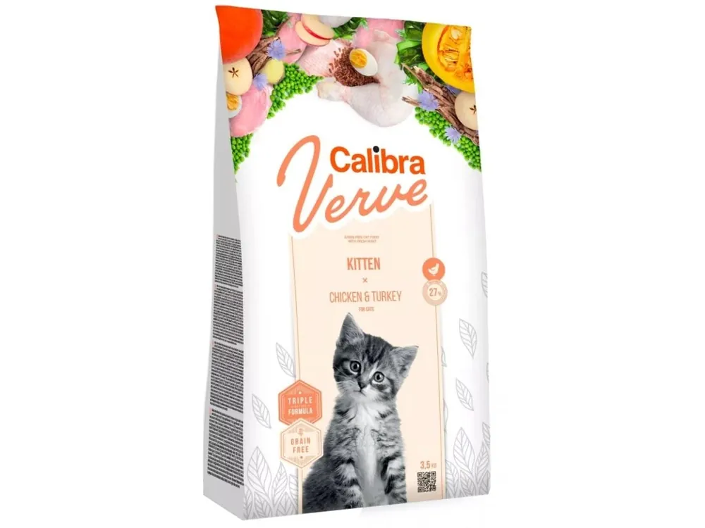 Bestel Nu Calibra Cat Verve GF Kitten Chicken & Turkey 3,5kg