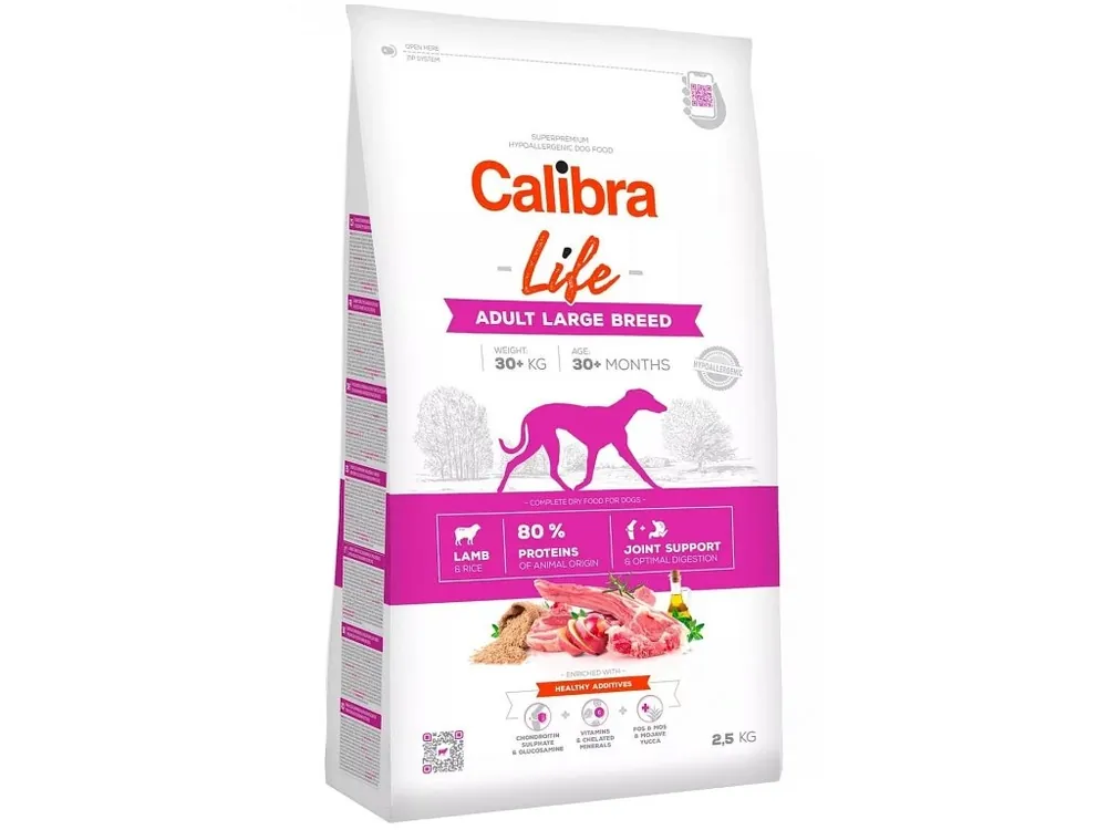 Lage Prijs Calibra Dog Life Adult Large Breed Lamb 2,5kg