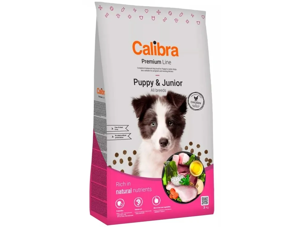 Betaalbaar Calibra Dog Premium Line Puppy&Junior 3 kg