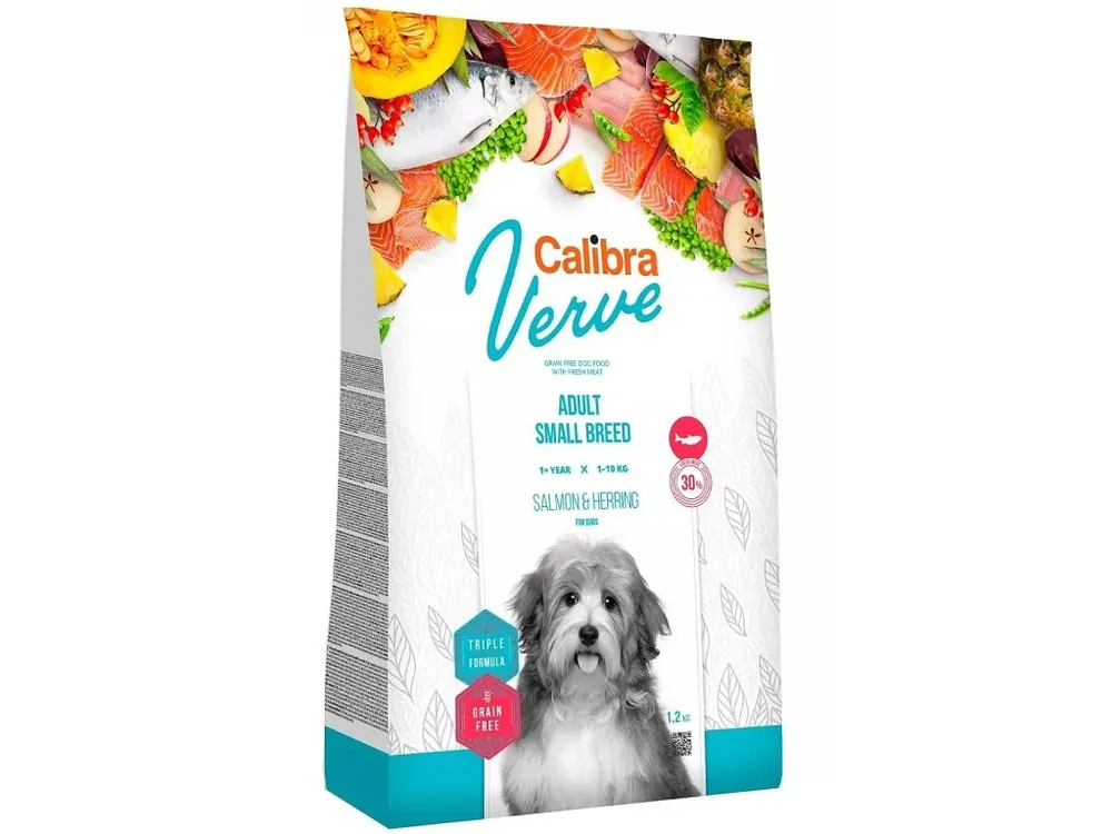 Calibra Dog Verve GF Adult Small Salmon & Herring 1,2kg Korting