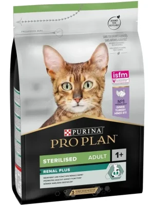 Purina ProPlan Cat Adult Sterilised Renal Plus Turkey 3kg Koopje