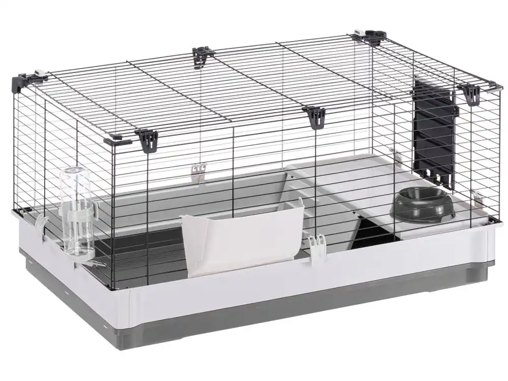 Snelle Levering FERPLAST Klec KROLIK L s výbavou 100x60x50cm králík šedá