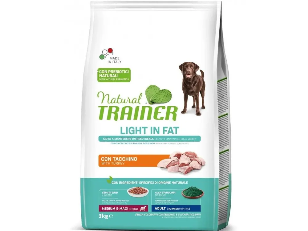 TRAINER Natural Ideal Weight Medium&Maxi Adult drůbeží 3kg Betaalbaar