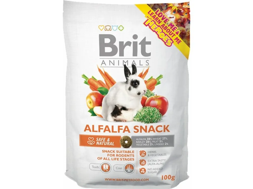 Brit Animals Alfalfa Snack for Rodents 100g Express Levering