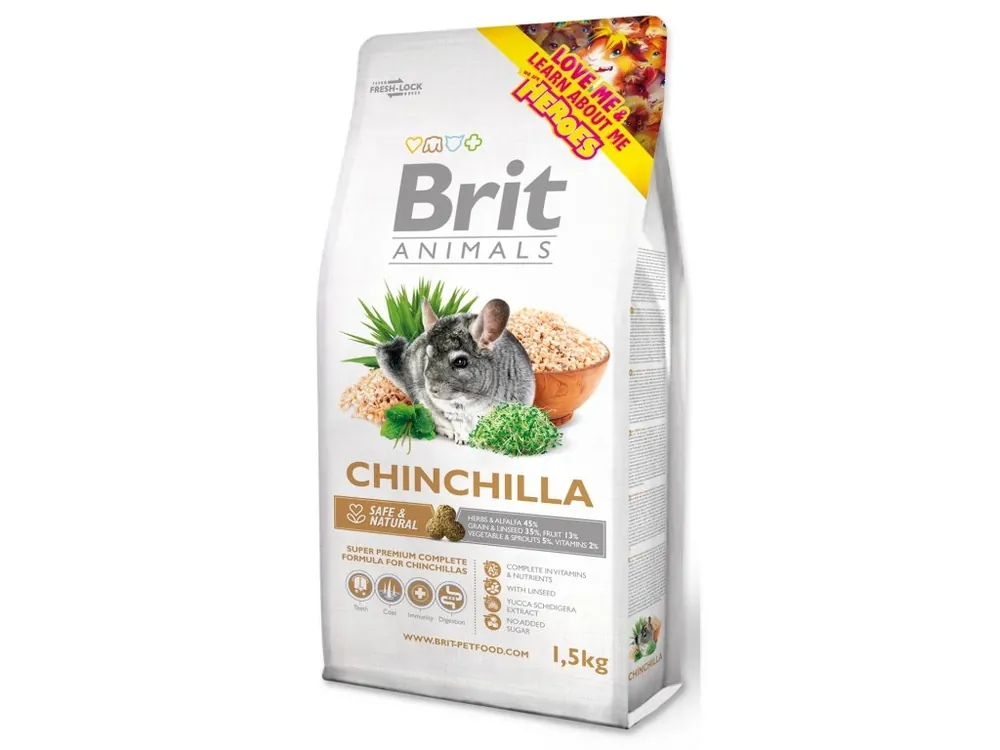 Brit Animals Chinchila Complete 1,5kg Op = Op