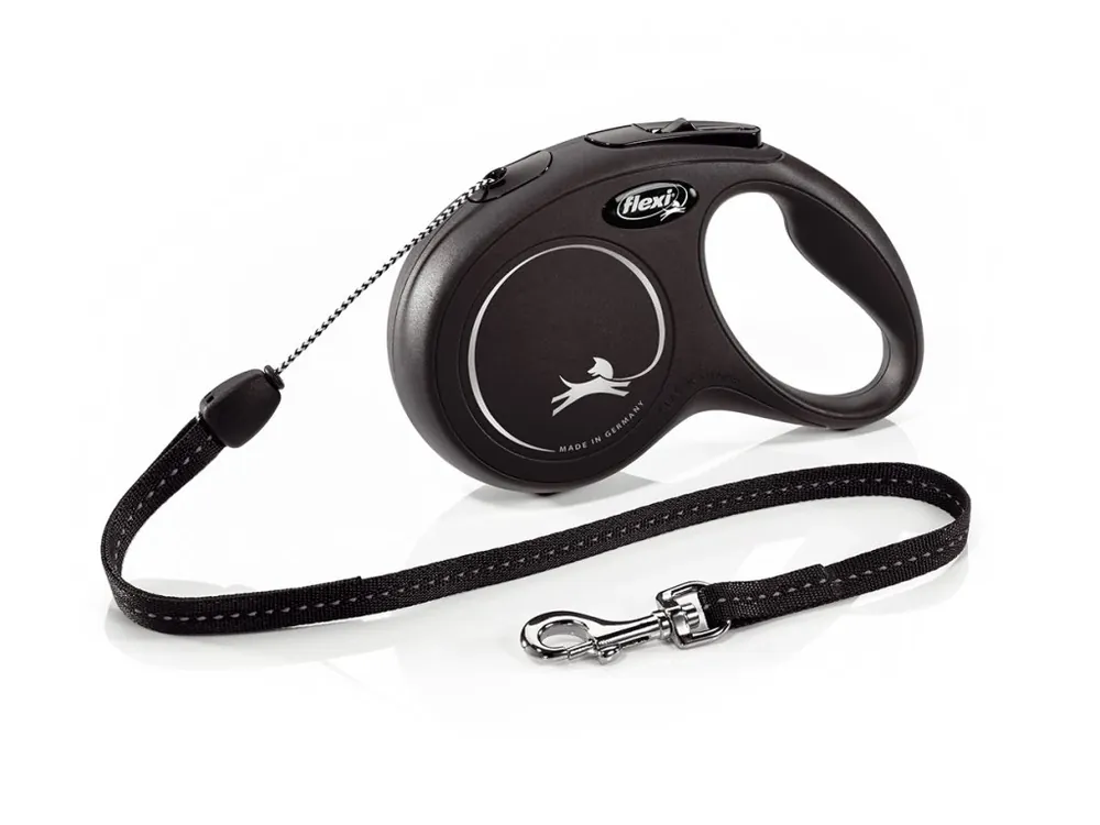 Vodítko Flexi New Classic S lanko 8m/12kg černá Meest Verkocht