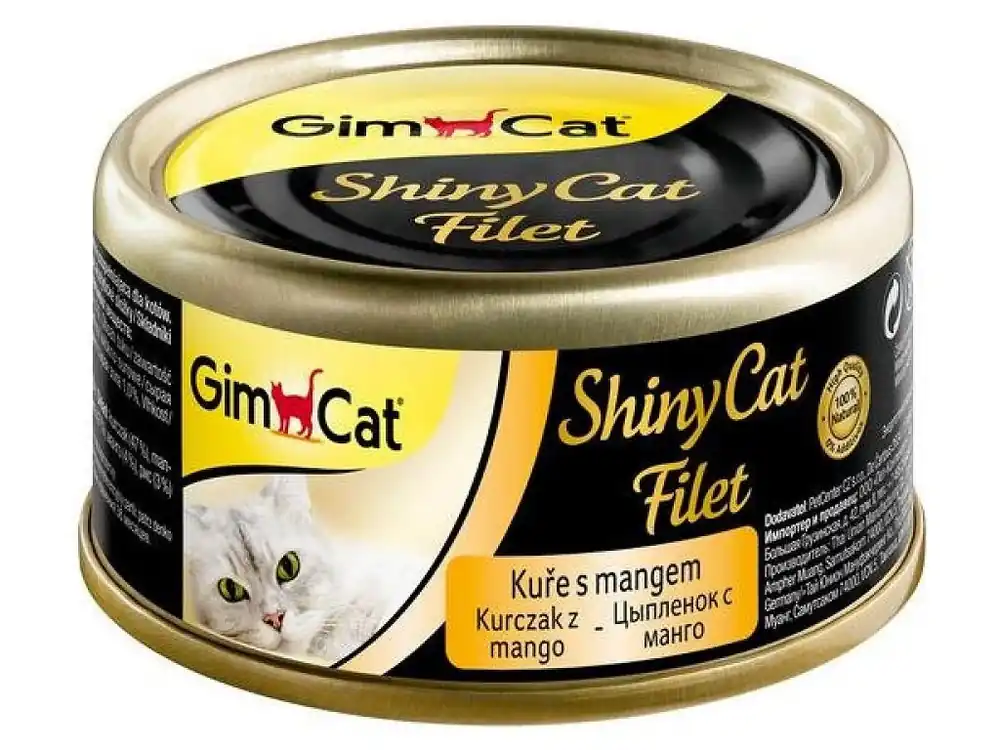 Alleen Vandaag GIMCAT Konzerva ShinyCat filet kuře s mangem 70g