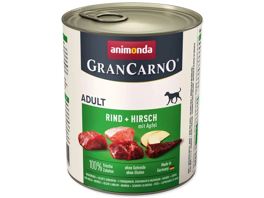 ANIMONDA GranCarno Adult Beef, Venison & Apple 800g Beperkt Aanbod