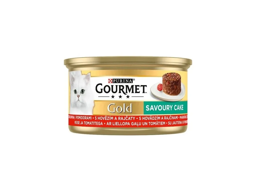 Direct Verzonden GOURMET Gold Savoury Cake Cans Beef & Tomato 85g