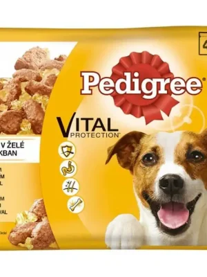 Voordeelprijs PEDIGREE kapsa Adult hovězí & drůbeží v želé 4x100g