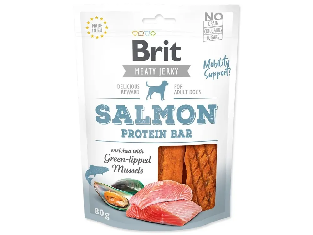 Brit Jerky Salmon Protein Bar 80g Dagaanbieding