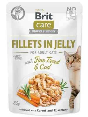 Fabrieksprijs Brit Care Cat Fillets in Jelly with Trout & Cod 85g
