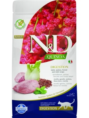 Beperkte Voorraad N&D Quinoa CAT Digestion Lamb & Fennel 1,5kg