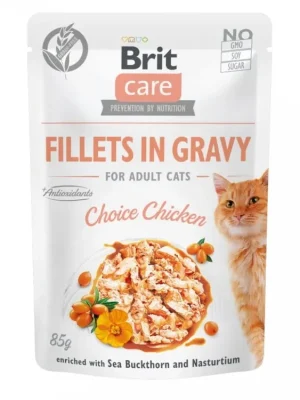 Brit Care Cat Fillets in Gravy Choice Chicken 85g Speciale Aanbieding