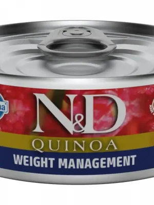 Aanbieding N&D CAT QUINOA Adult Weight Mnmgmt Lamb & Brocolli 80g