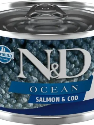 Beperkte Voorraad N&D DOG OCEAN Adult Salmon & Codfish Mini 140g