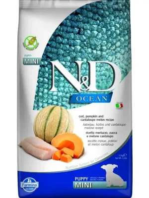Beperkt Aanbod N&D OCEAN DOG Puppy Mini Codfish & Pumpkin & Melon 2,5kg