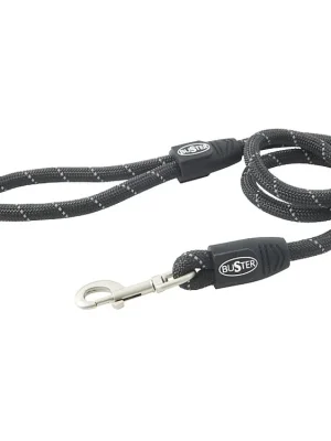 BUSTER vodítko Reflective lanové 180cm/13mm černé Beperkte Voorraad